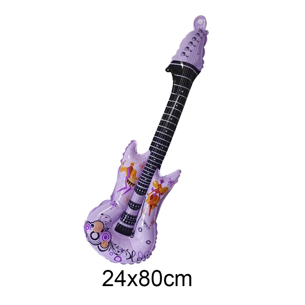 Musik-Gitarren-Partyballon Aufblasbarer Rockband-Gitarren-Folienballon Hip-Hop-Thema Geburtstags- und Hochzeitspartydekoration – Detail 3
