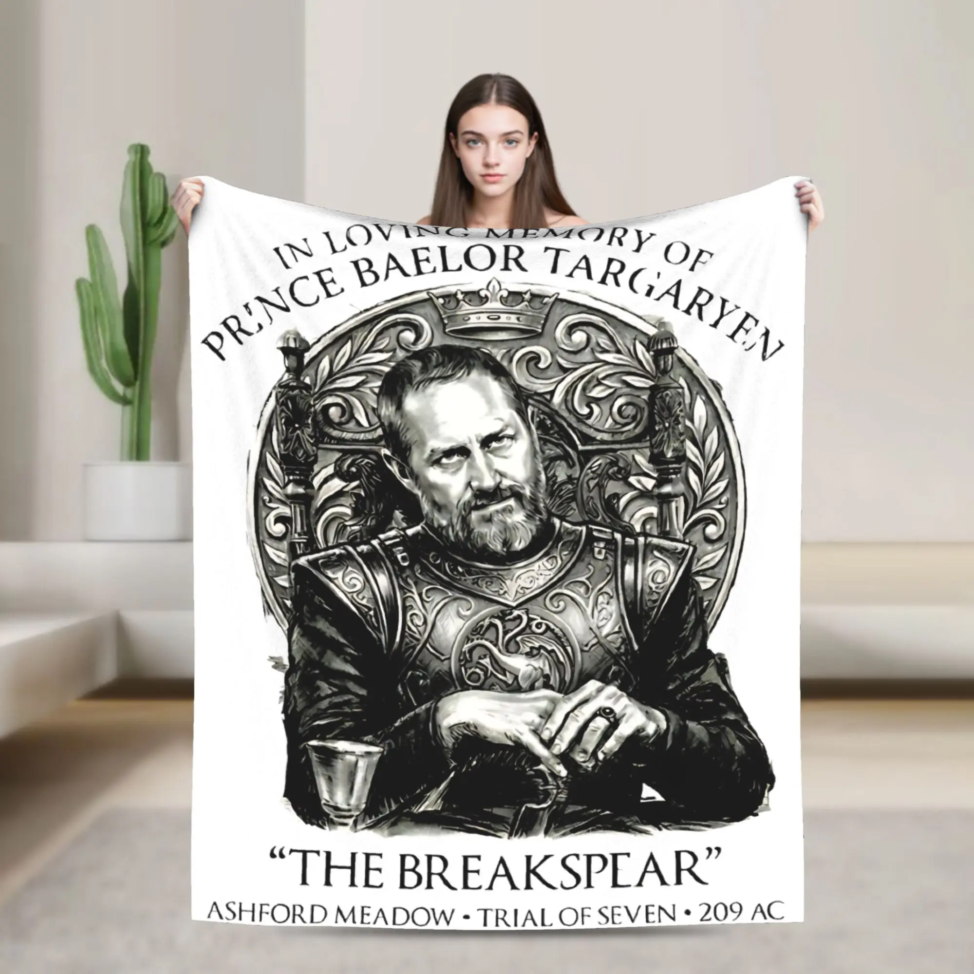 Super Warm Blanket Students Travel Prince Baelor Targaryen Memorial Throw Blanket  Flannel Bedspread For Couch Sofa Bed Cover
