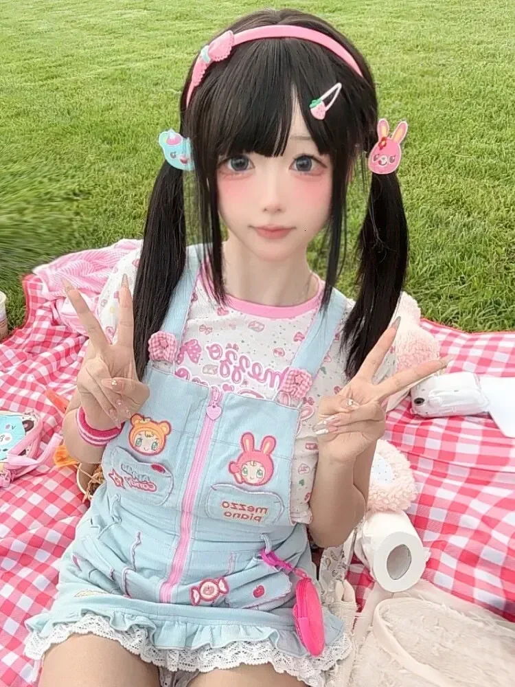 Japanese Cute Cartoon Hair Accessories Hair Fringe Hair Pins and Clips Hairbows Y2k Sweet Headwear Accesorios Para El Cabello