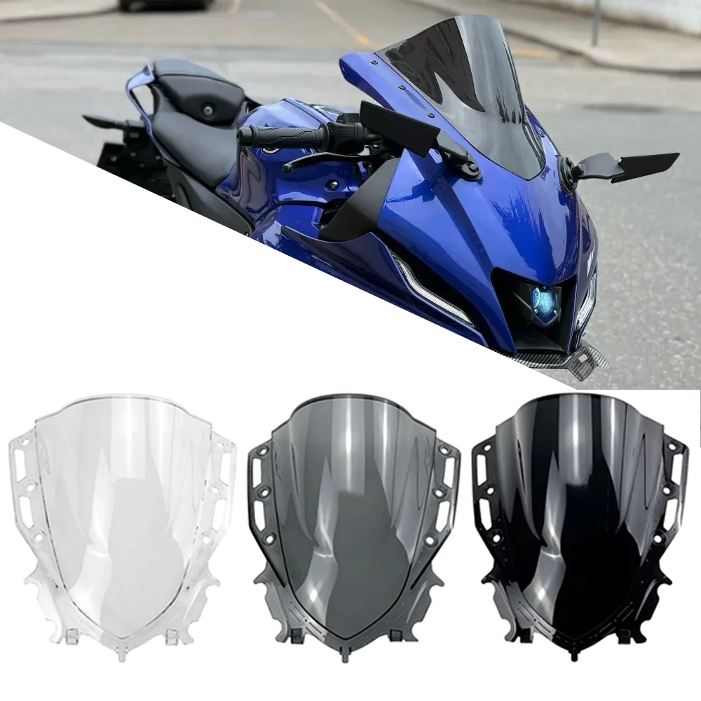 

For Yamaha R15 V4 R15M R15V4 2021-2025 Motorcycle Sport Windshield Visor Windscreen Airflow Wind Deflector 2025 2024 2023 2022
