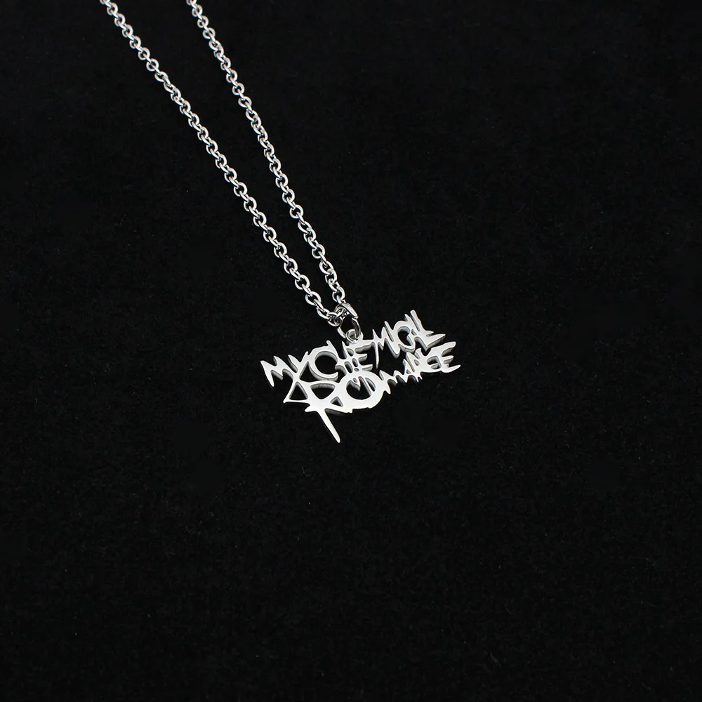 MCR My Chemical Romance Rock Band Stainless Steel Necklaces Man Woman Charm Pendant Fashion Geometric Jewelry Accessories Gifts