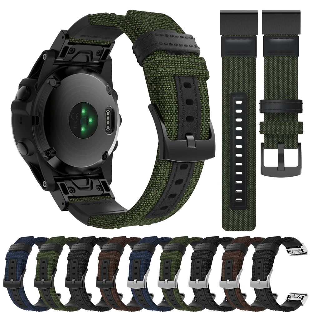 

QuickFit 22mm 26mm Woven Nylon Band For Garmin Fenix E 8 Forerunner 955 7 7X 6 6X 5 5X Plus/Enduro3/Epix Pro Gen2 Strap Bracelet