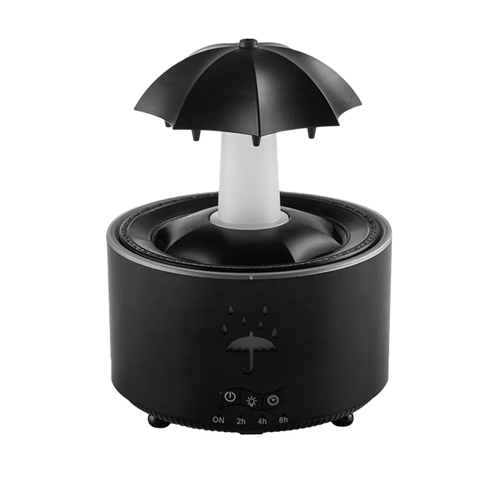 Rotating Umbrella Water Drop Humidifier Large Capacity With Light Scent Diffuser For Office Study Bedroom Tabletop Bedside Table