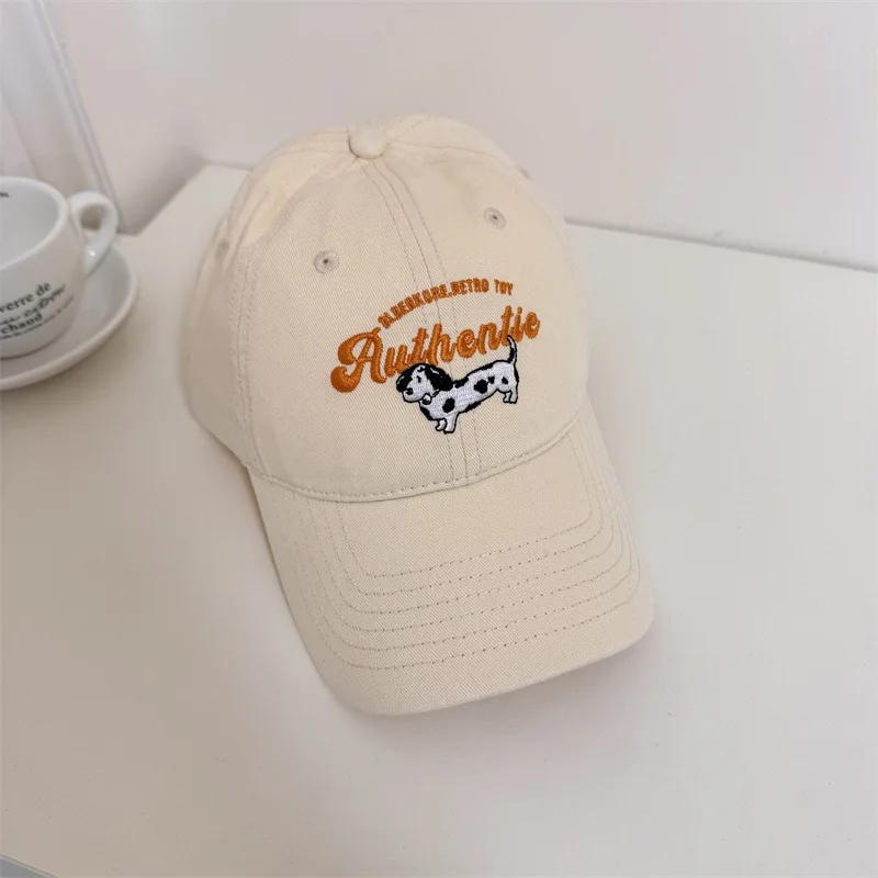 cute baseball cap for women men summer caps sun hats spotted dog cartton embroidery