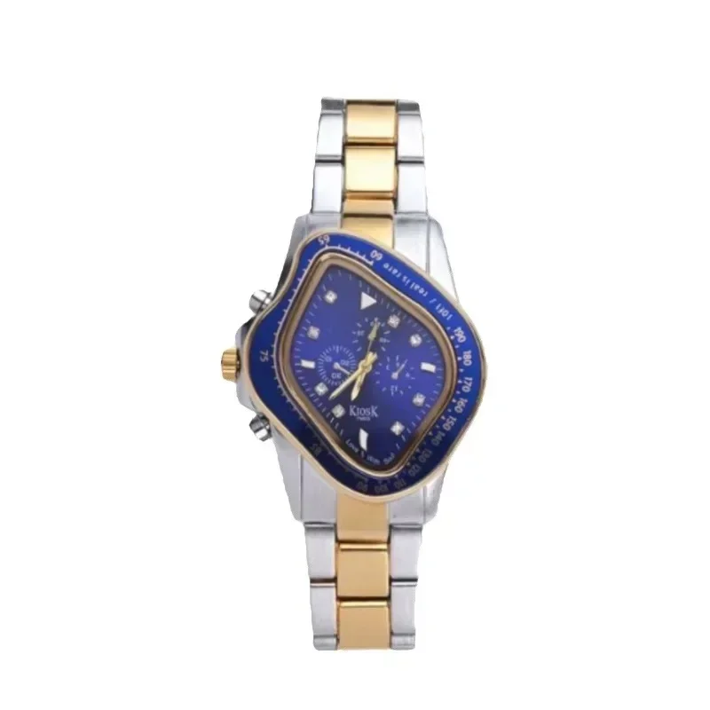 Montre horloge torsadée, montre à quartz étanche et irrégulière de la douairière vers le haut de l'ouest, accessoires pour hommes et femmes