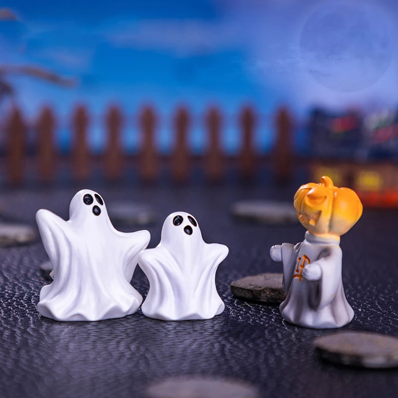 1Pc Kawaii Halloween Decoration Mini Desk Ornament Halloween Miniature Accessories Car Interior Accessories Party Gift for Kids