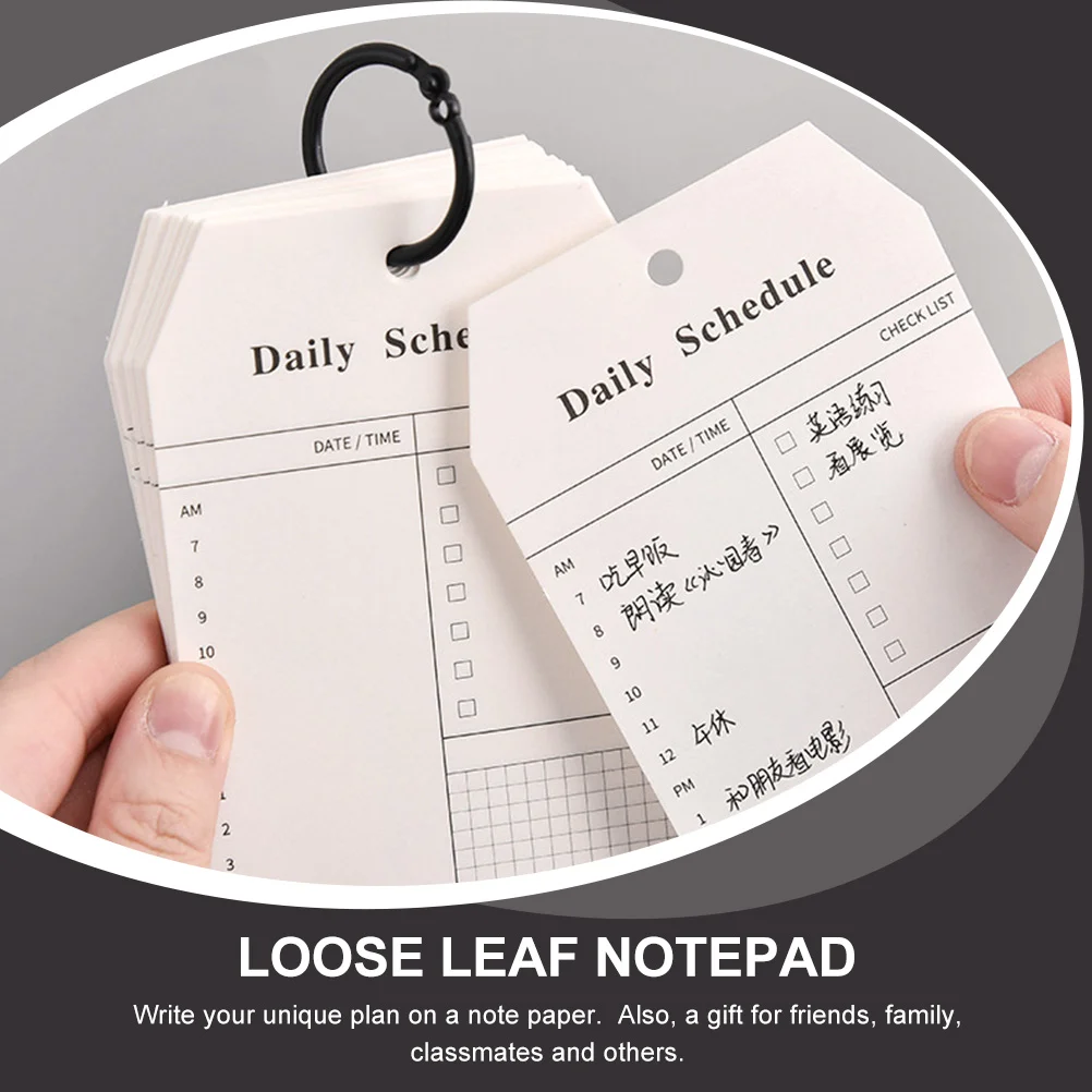 6 Pcs Loose-leaf Memo Pad Notebooks Weekly Planner Clasp Notepad Handheld Daily Portable School Paper Compact Student