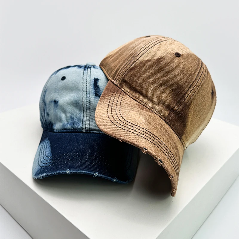 Yeni erkek kadın degrade Retro sıkıntı beyzbol şapkaları basit güneşlik sokak nefes Snapback kapaklar yönlü moda rahat ins