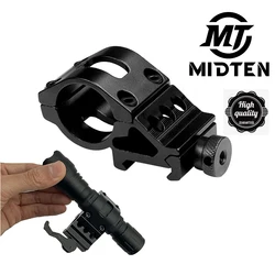 MidTen 25.4mm Ring Scope Flashlight Riflescope 21MM Mount 45 Degree Sight ube Clamp Hunting Accessories Quick Release