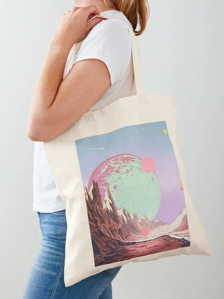 

Green Moon Tote Bag tote bag men shopper bag women canvas shopping Women's shopping
