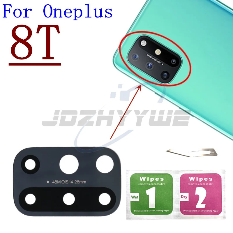 2PCS Original Back Rear Camera Glass Lens With Sticker For Oneplus 5 5T 6 6T 7 7T 8 8T 9 10 Pro 9R 9RT ACE Nord CE N100 + Tools