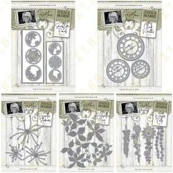 Świąteczny wieniec z zegarem w kształcie płatka śniegu Metalowe wykrojniki do wycinania Diy Scrapbook Paper Diary Decoration Card Handmade Embossing New 2024