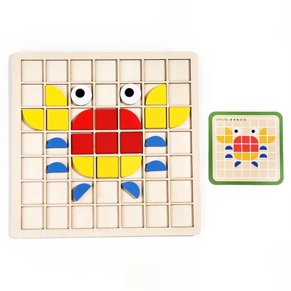 Jigsaw Puzzle Wooden Puzzle Toy Colorful Sensory Game Early Educational Toy Geometric Shape Jigsaw Children's Gifts