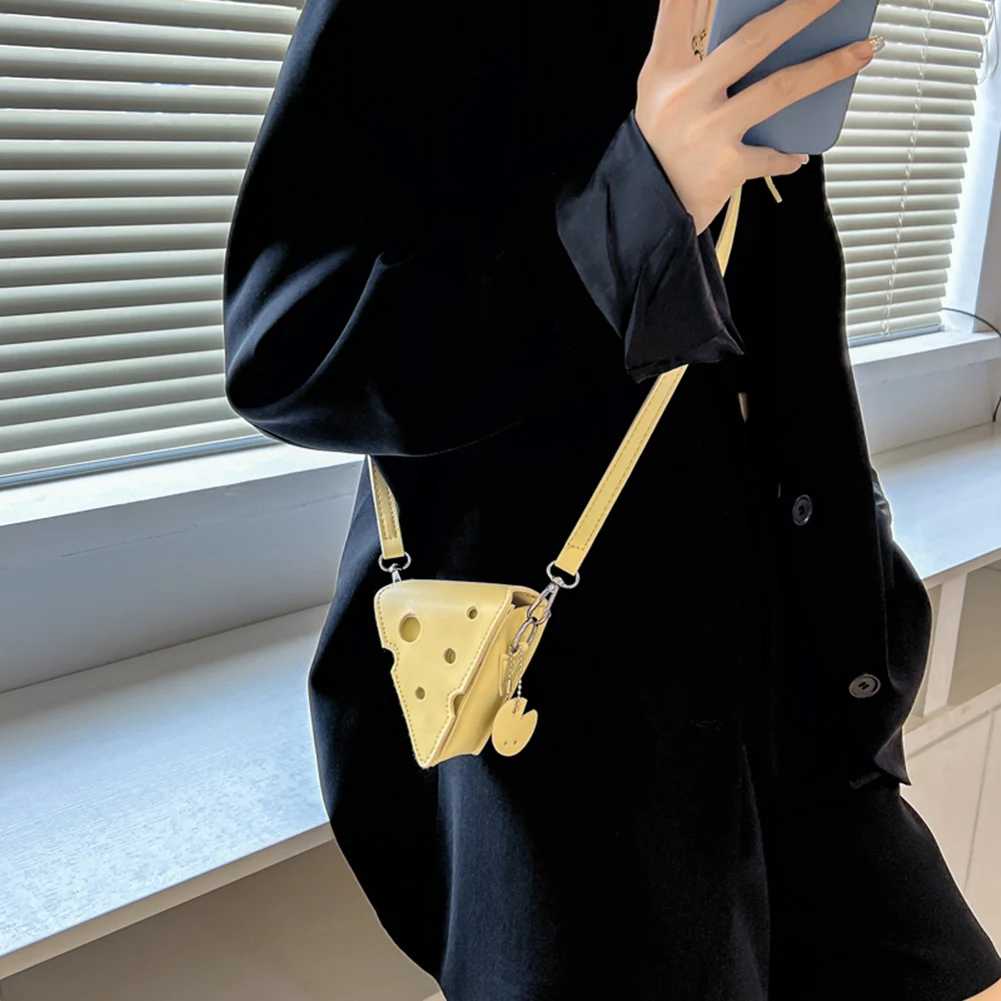 

Модная сумка-мессенджер из ПУ-кожи в форме треугольника, с регулируемым ремнем, мини-сумка через плечо для повседневного использования и шопинга