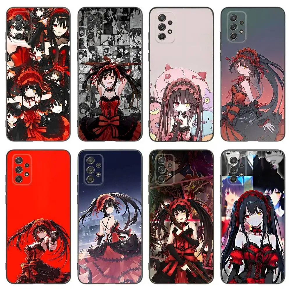 

T-Tokisaki Anime Kurumi Phone Case For Samsung Galaxy A 91,80,73,72,53,52,51,22,5G,Plus,J,Note Soft Black Cover