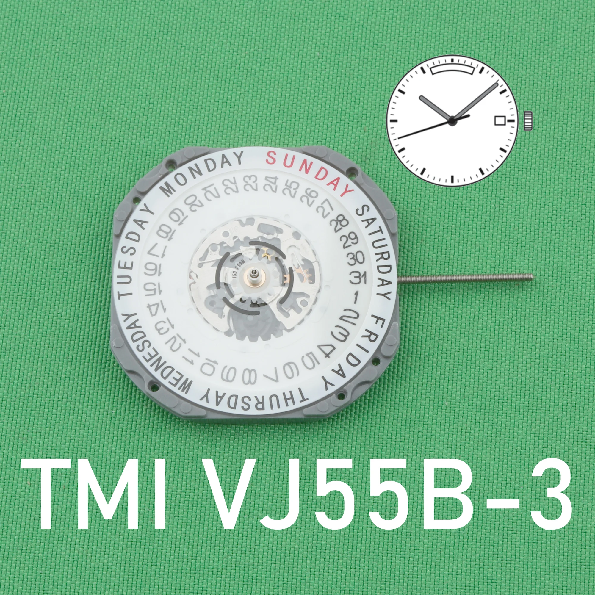 TMI VJ55B movement New Japan Seiko VJ55b-3 Quartz Movement Original SII/TMI VJ55 Watch Movement VJ55 MOVEMENT Date At 3