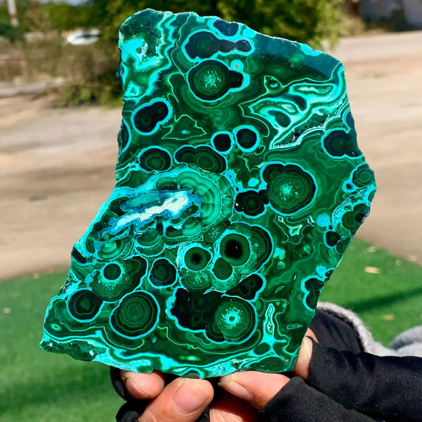 Magical Natural GUI Malachite Cluster Slices, Quartz Crystal Mineral Reiki Healing Wealth Gems, Home Office Degaussing Decoratio