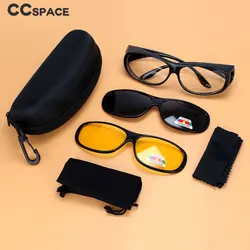 53890 Luxury Square Glasses Frame Extra large glasses with prescription Retro Trendy Clip clip Suneyeglass UV400 #302074