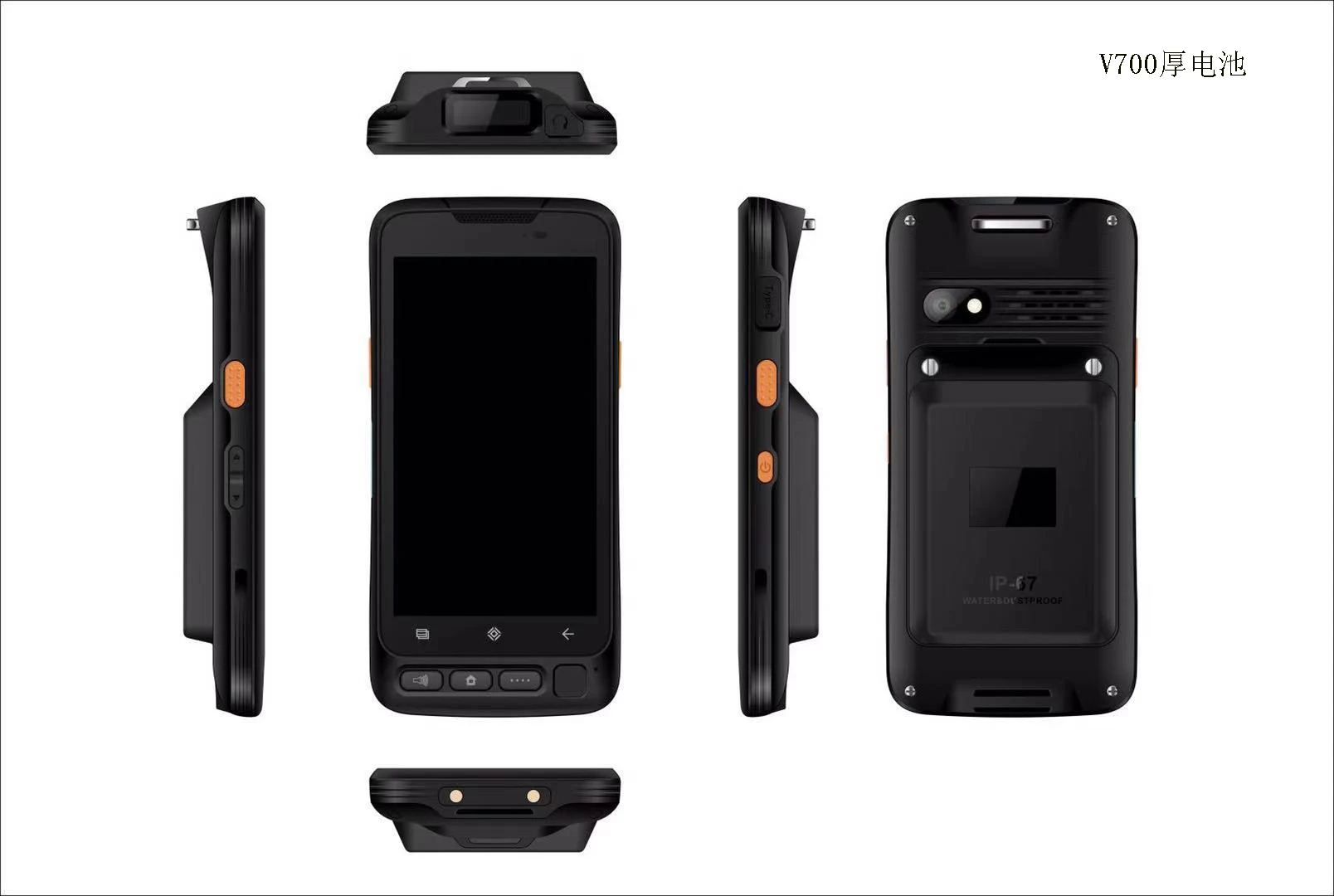 Scanner de codes-barres PDA industriel, écran tactile logistique, Android 11, robuste, étanche, avec caméra thermique, prix bas