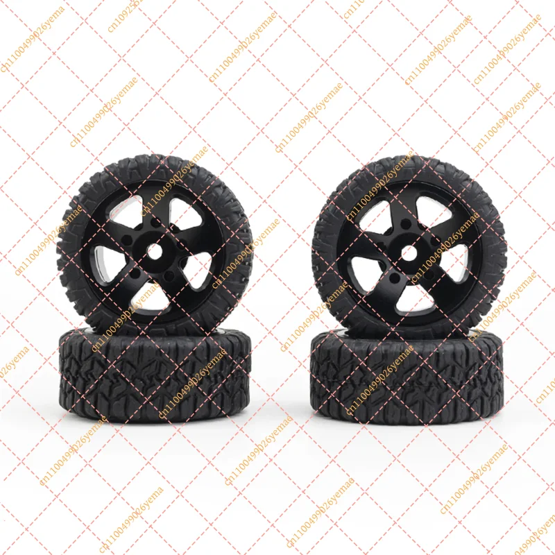 4PCS 1/24 RC Car Upgraded Metal Wheel Rims Tires Off-Road Vehicles Spare Parts