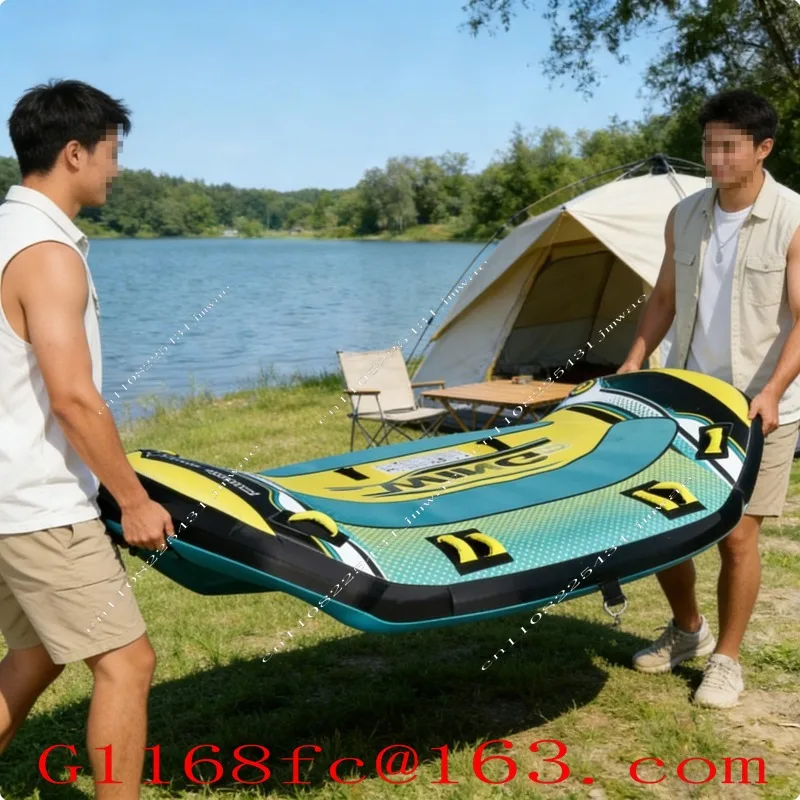 4 People Water Inflatable Drag Sofa Thickened PVC Durable Water Skiing Ring To Send 4K Drag Rope