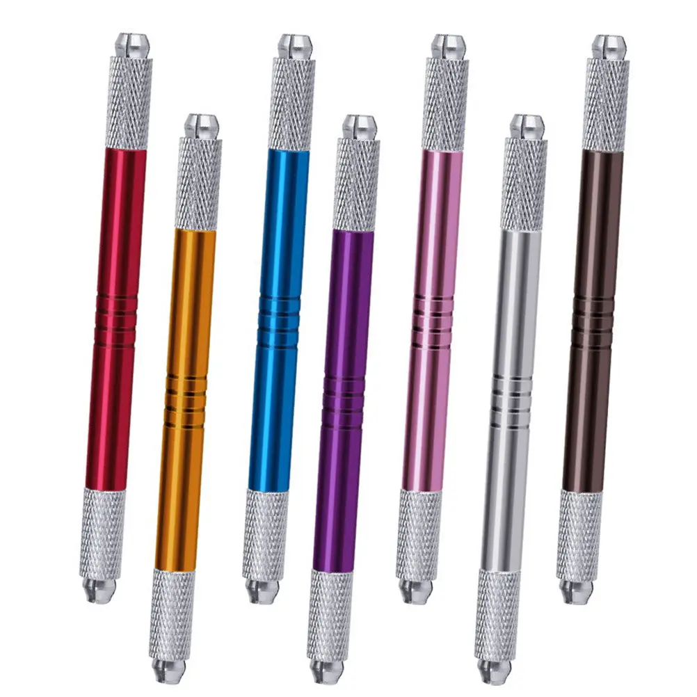 

Набор из 7 вышитых вручную ручек для бровей: гладкое нанесение, нескользящая ручка, легкий вес, для микроблейдинга, татуажа бровей, профессионального макияжа