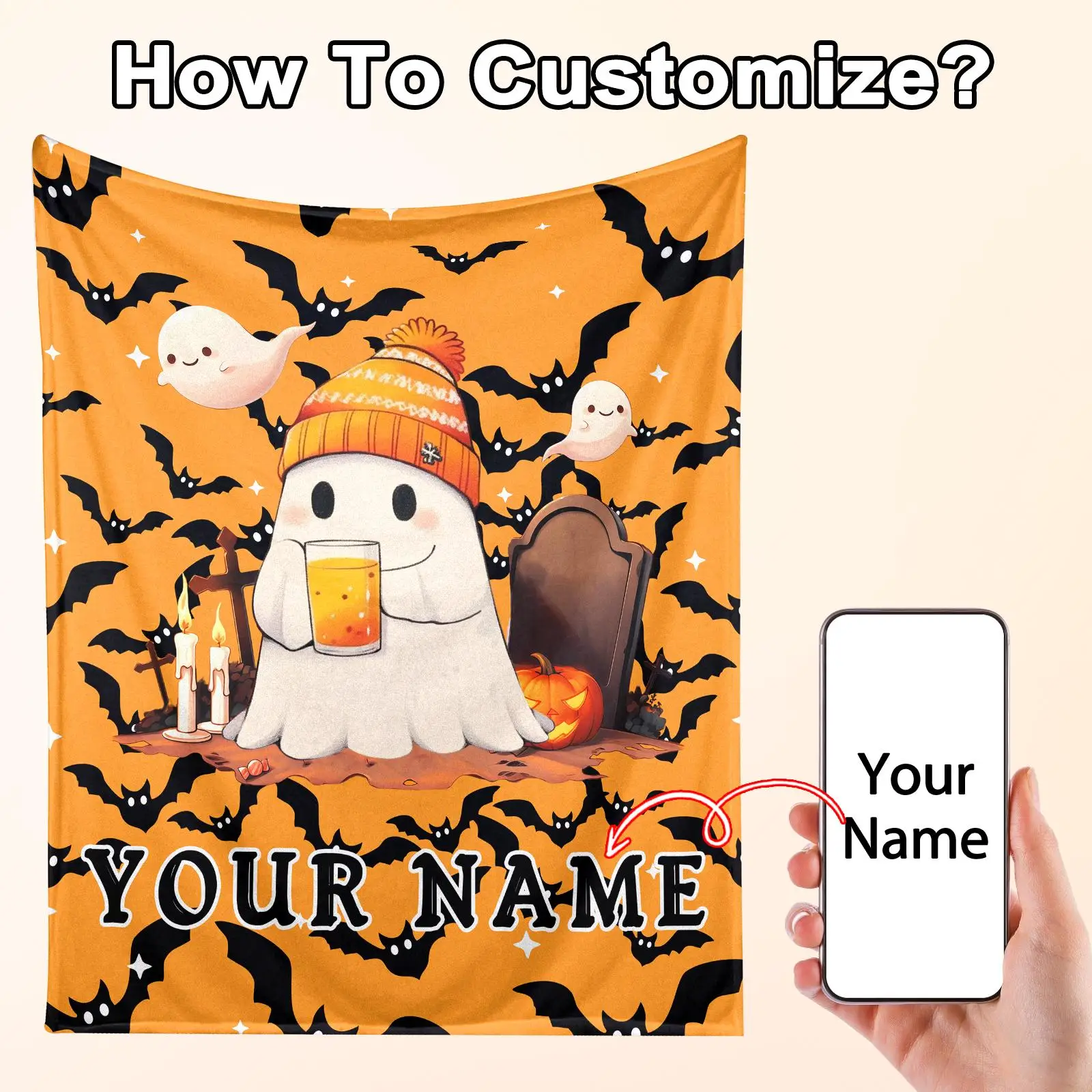 Personalized Name Custom Blanket, Vintage Flannel Blanket, Custom Gift for Couples and Family Memories, Unique Souvenir Present
