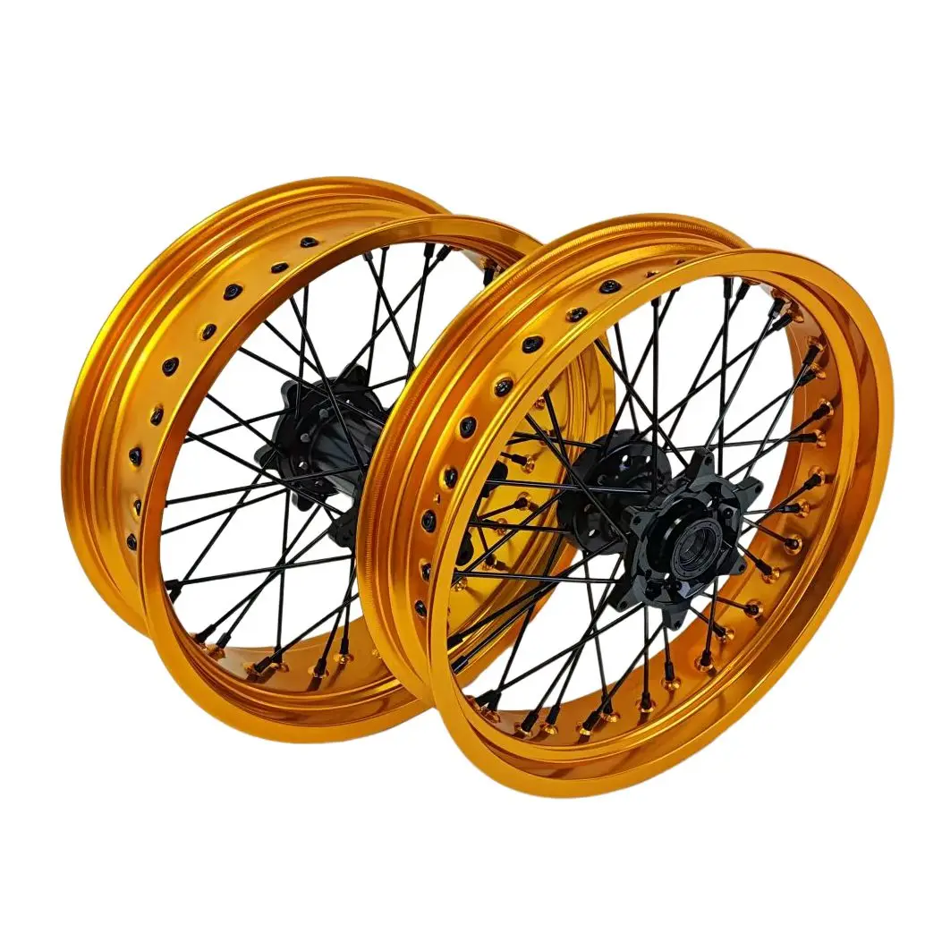 

Professionally Made Supermoto Wheels Set Fit KTM 17*3.0 17*5.0 Inch 7116 Aluminum Alloy Customized Color Logo