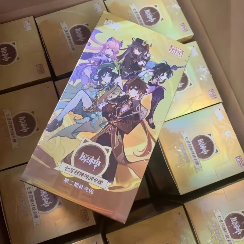 В наличии оригинальная боевая карта Genshin Impact Genius Invokation Tcg, боевая настольная игра Iii, коллекционная карта-сюрприз, подарочная игрушка