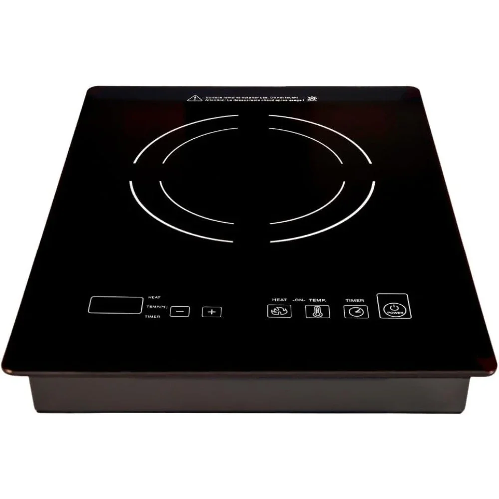 Electric Induction Cooker, 12-inch Built-in Cooktop 1800W, Temperature Control ＆ Overheat Sensor, Portable Induction Cooker