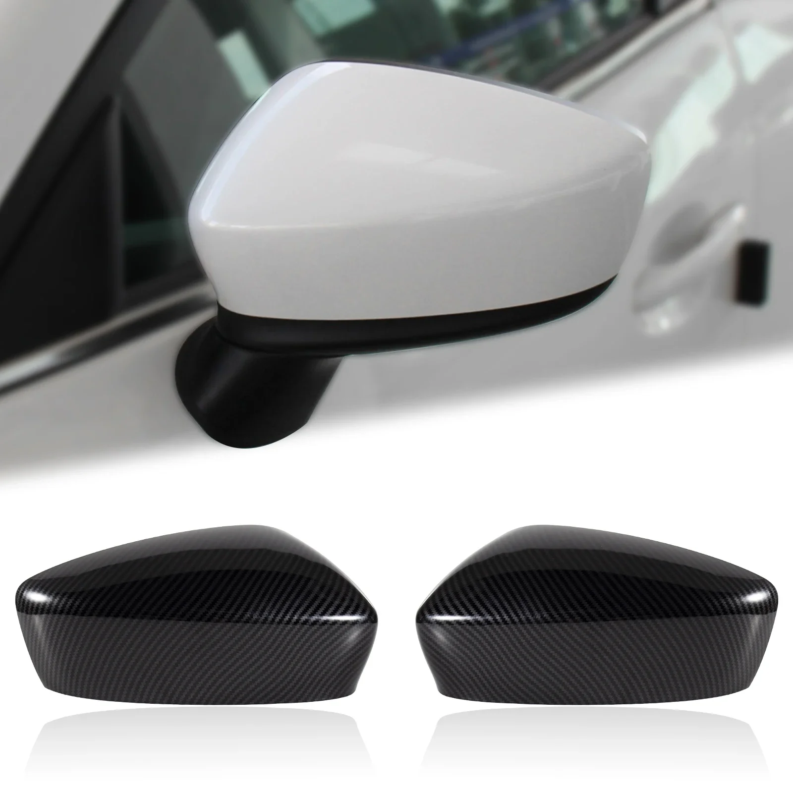 

Carbon Fiber Pattern Door Rearview Mirror Cover Cap Housing Fit for Mazda 3 Axela 2014-2016 Car Accessories