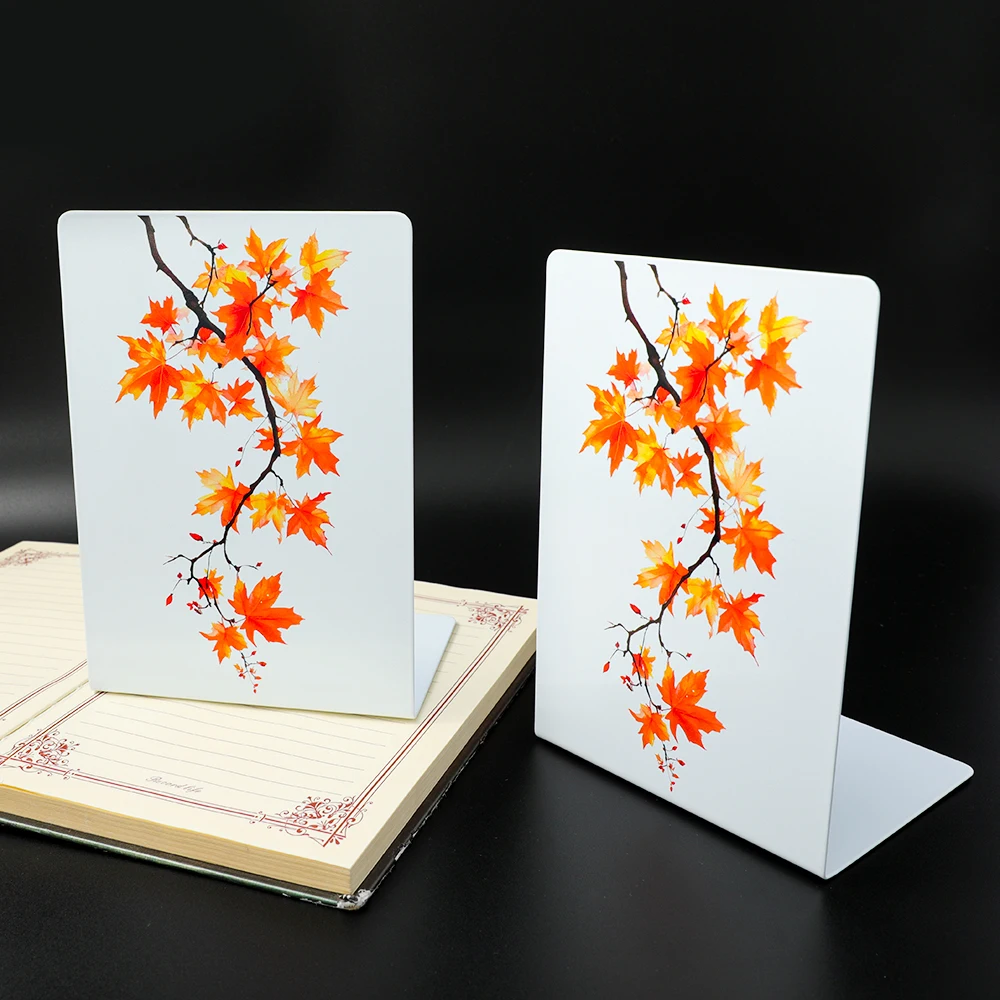 

Кленовый лист, металлическая книжная подставка для тяжелой промышленности, украшение для дома, кабинета, писатель, учебные канцелярские принадлежности, офисные принадлежности