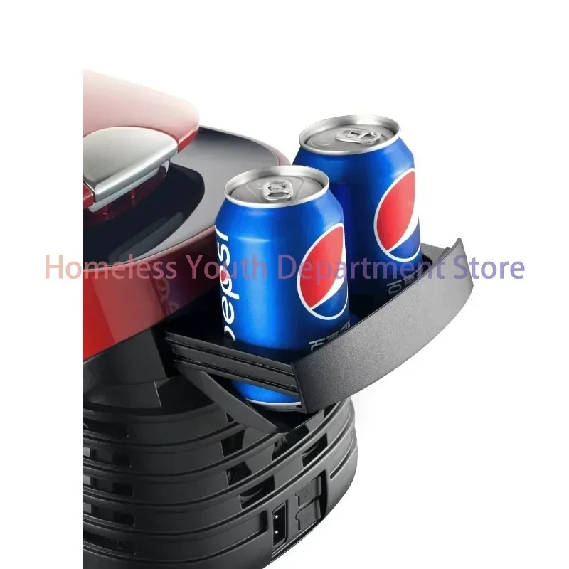 

8L mini car refrigerator, portable car refrigerator with freezer compartment, red, DC, 12V, 24V