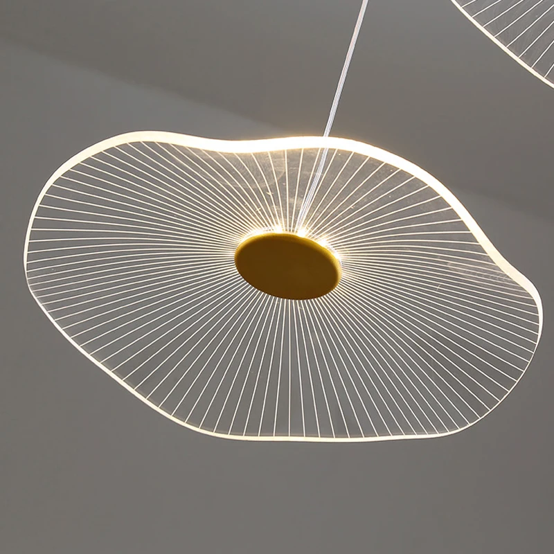 Lotus leaf chandelier Design Acrylic Lust Modern flower chandelier restaurant hotel lobby villa stair Long chandelier