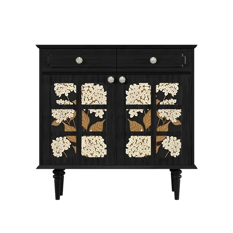 Multi-layer storage cabinet, storage cabinet, household living room against the wall, high-end printing pattern, side cabine