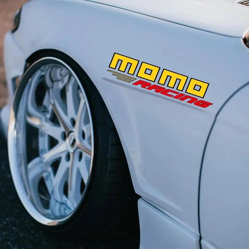 

2pcs 1 Set MOMO Racing Bicycle Stickers For Body Windows And Motorcycle Vinyl Film Decorative Car Modification Accessories
