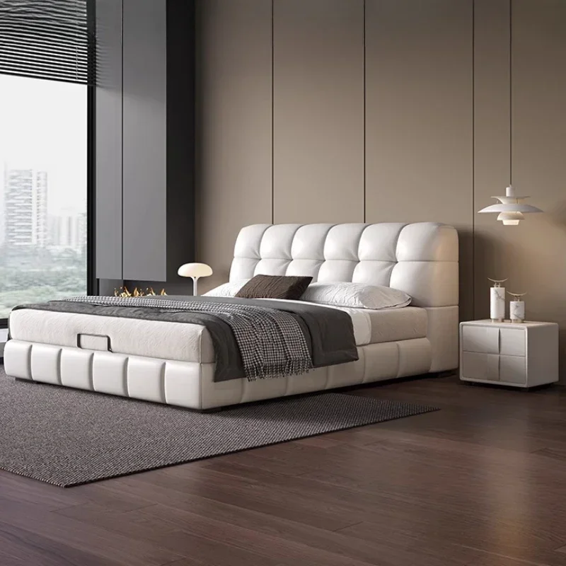 

Organizer Confortable Bed Frame Salon Sun Trendy King Size Lazy Designer Wedding Bed Luxury Relax Wood Muebles Home Furniture