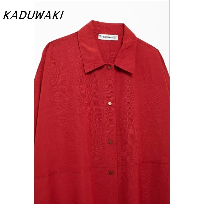 KADUWAKI French Retro Lapel Long-sleeved Solid Color Shirt Fashion Casual High-waisted Slim Wide-legged Pants Fall Suit 트위드 투피스