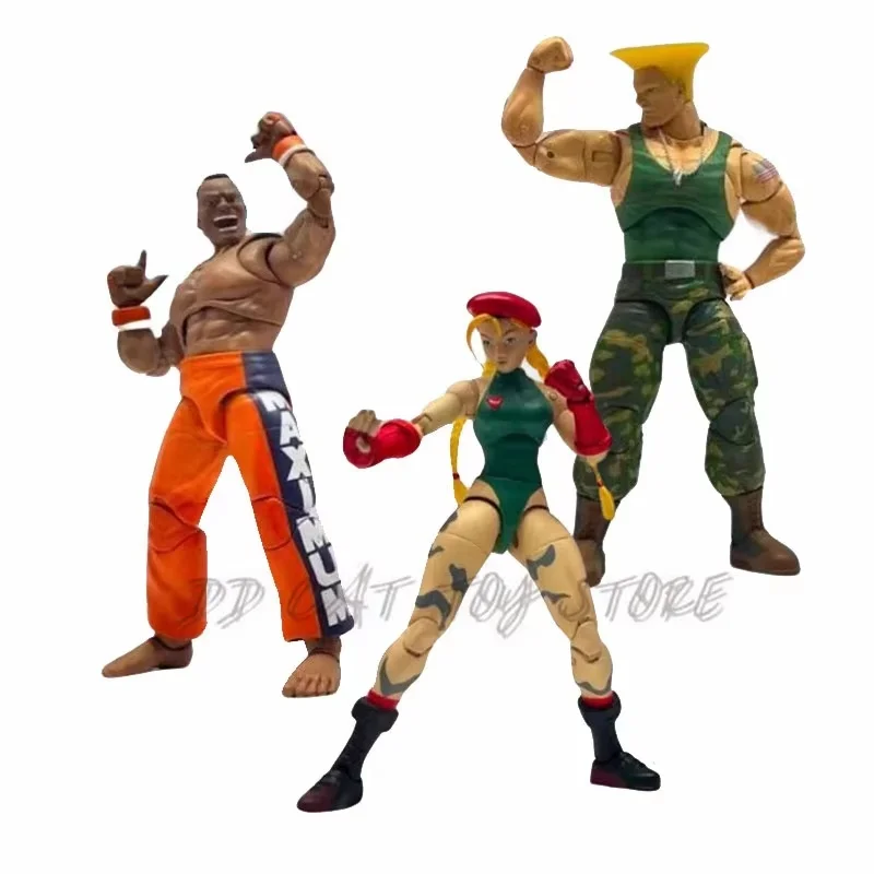 Genuine 1/12 Jada Street Fighter 3Cammy Dee Jay Guile Figure Desk Decor Ornament Action Figure Model Doll Xmas Birthday Gift