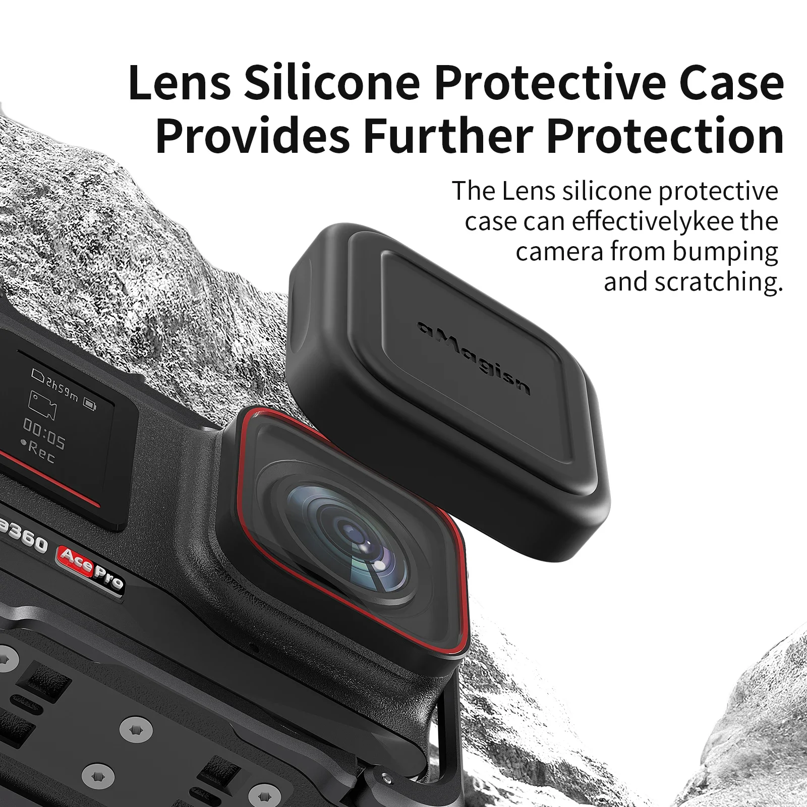 aMagisn For Insta360 Ace Pro/Pro 2 Metal Cage Quick Release Aluminum Frame Protective Shell For Insta360 Ace Pro2 Accessories