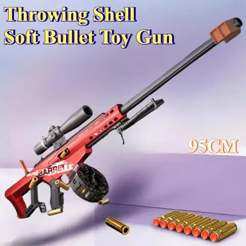 Full Automatic Safety Shell Ejection Soft Bullet Sniper Rifle Outdoor CS Shooting Games Toy Gun Model Christmas Gift