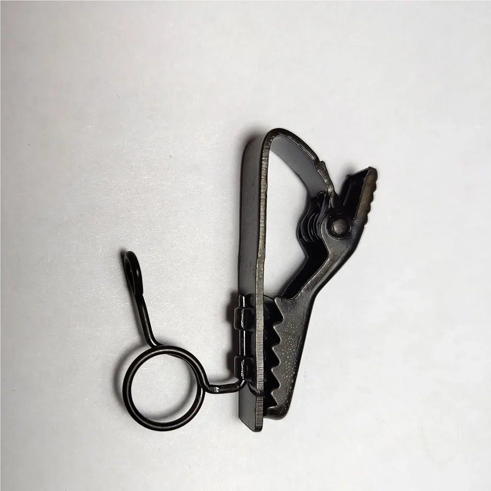 10 Pcs Versatile Protable Lavalier Mic Clip Lapel Tie Microphone Clamp Holder Lavalier Microphone Cable Flat Mouth Rotating Clip