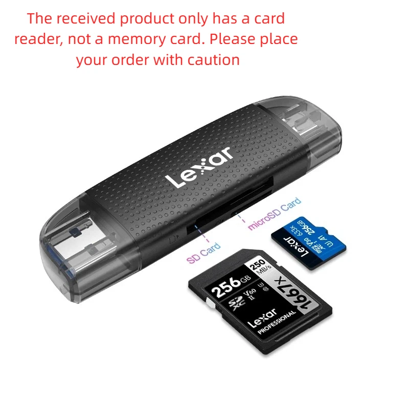 Lexar USB C Card Reader for Photographer Camera SD TF Card Reader 205MB/s USB 3.2 Dual Slot USB A Type C Adapter