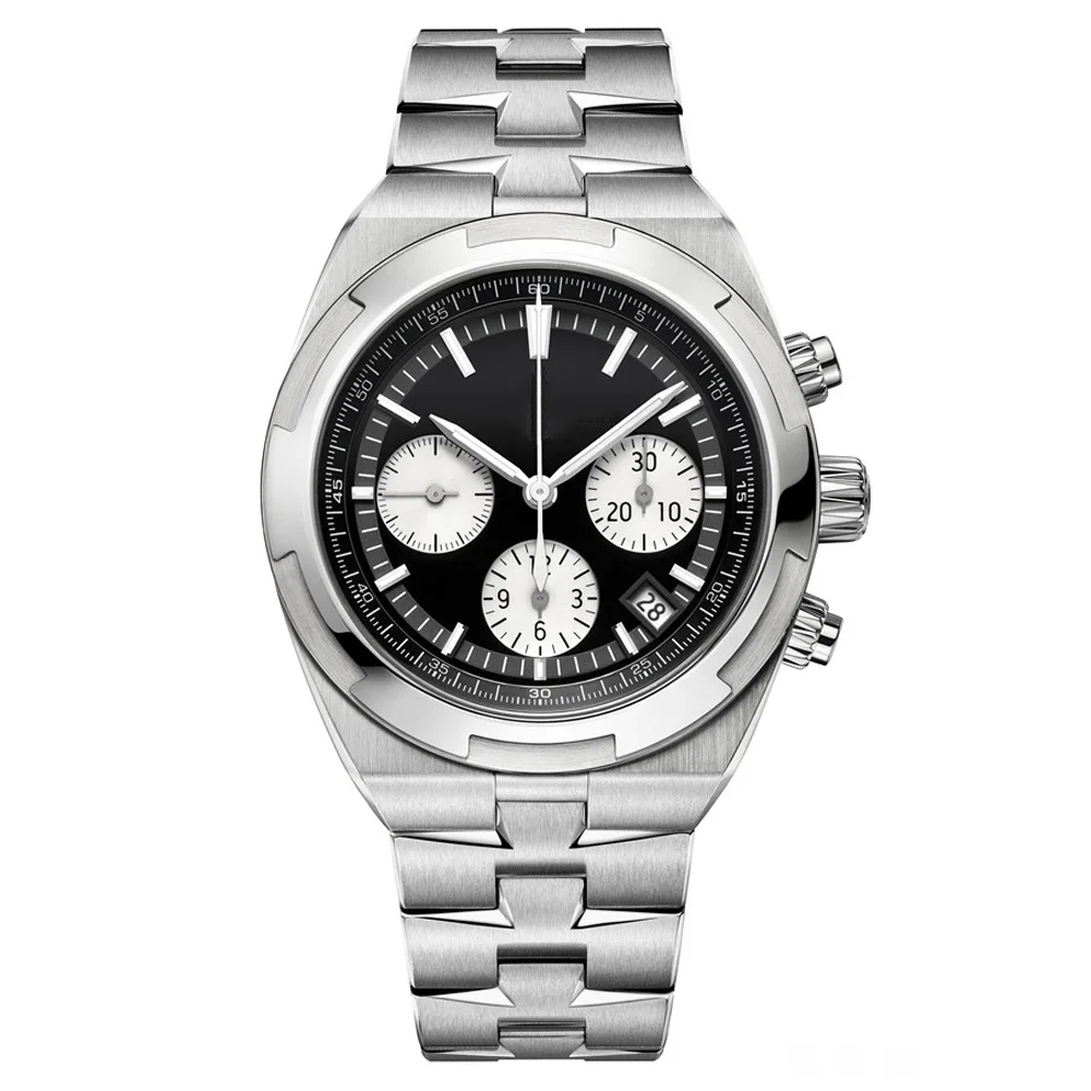 

Top luxury men's 41MM fully automatic mechanical casual watch, black blue stainless steel bracelet, 5A watch