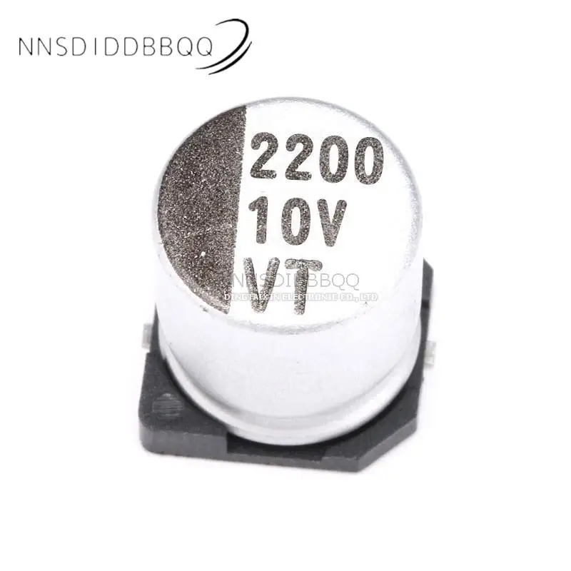 2PCS SMD Aluminum Electrolytic Capacitor 2200UF 10V 12.5*13.5mm SMD Electrolytic Capacitor