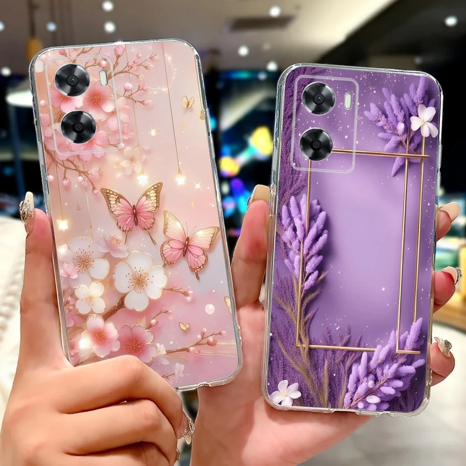 For Oppo A57 4G Case Oppo A57s CPH2385 Stylish Painted Cover Clear Silicone Phone Case For Oppo A57e A 57 OppoA57 s Fundas Coque