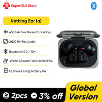 Global Version Nothing Ear (a) Wireless Bluetooth Earphone 45dB Active Noise Cancelling Earbuds Hi-Res Audio Dual Connect IP54