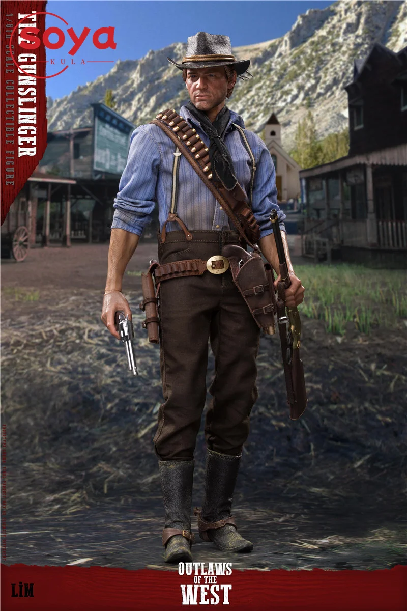 LIMTOYS LIM008 1/6 مقياس قبعات رعاة البقر الغربية آرثر عمل الشكل 12 ''ذكر الجندي تمثال مجموعة كاملة تحصيل لعبة مجسمة #4