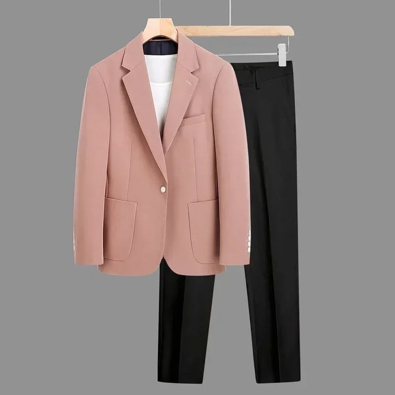 

T18Men's two-piece suit, casual, slim, trendy and handsome