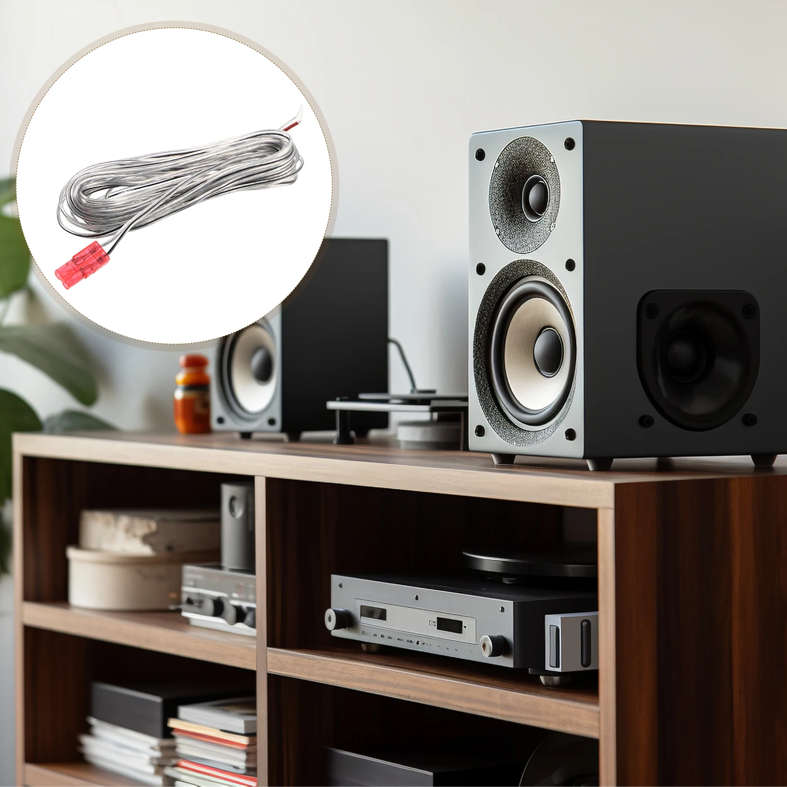 

High Quality Speaker Wire Cable Durable Long-Lasting Stable Audio Transmission Easy Plug Play Flat Sound Cord For Home Car